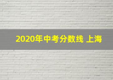 2020年中考分数线 上海